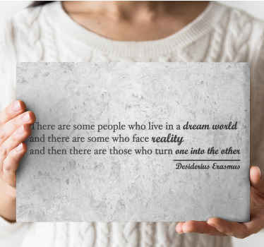 Dream Reality Transformation quote canvas - TenStickers