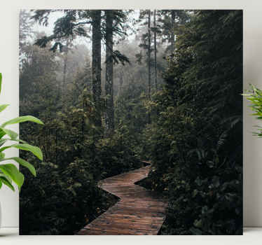 Cuadro árboles Camino "naturaleza" en el bosque - TenVinilo