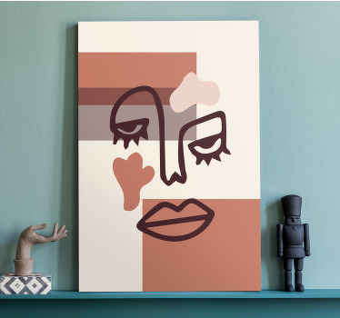Cuadro geométrico Rostro de mujer abstracta - TenVinilo