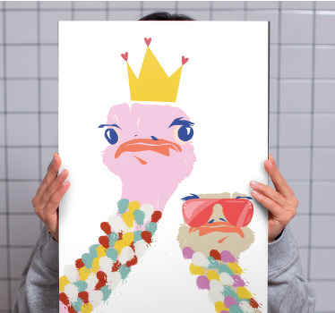 Obraz ze zwierzętami struś koronowany - TenStickers