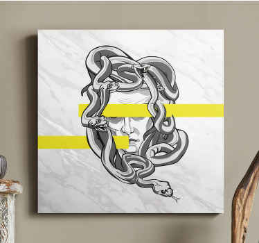Medusa Head Design Ornamental canvas print - TenStickers