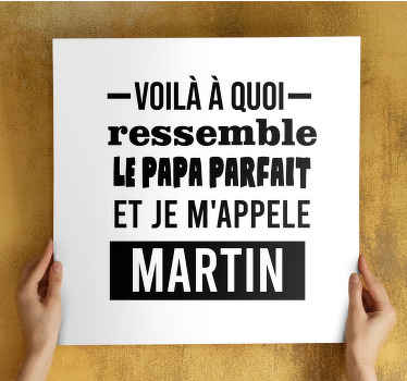 Tableau texte Citation drôle - le meilleur papa - TenStickers