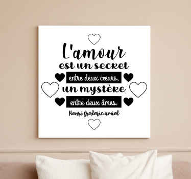 Tableau texte Citation d'amour d'amiel - secret de deux - TenStickers