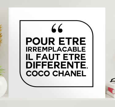 Tableau texte Citation inspirante chanel - TenStickers