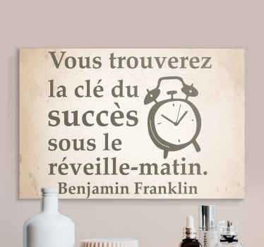 Tableau texte La phrase inspirante de franklin - TenStickers
