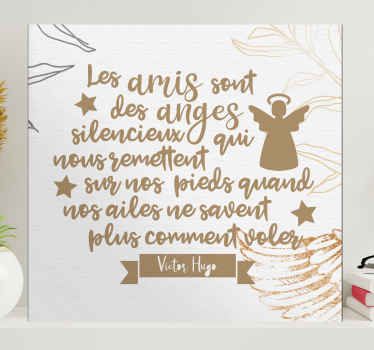 Tableau texte Citation d'amitié forte victor hugo - TenStickers