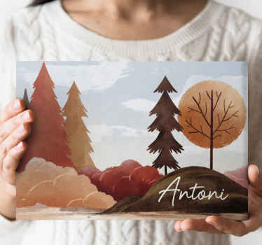 Iskandinav huş ağaçları ağaç duvar tuval - TenStickers