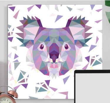 Geometric-animal big koala animal canvas prints - TenStickers