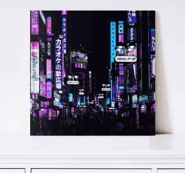 Moto skuter nočna ulična mestna platna - TenStickers