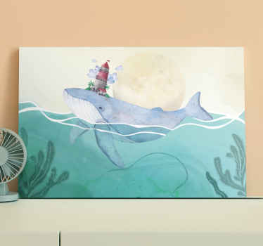 Cuadro peces Ballenas estilo escandinavo - TenVinilo