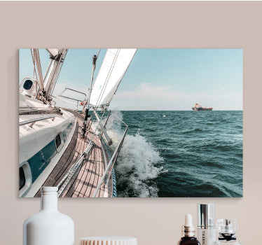 海上游艇 3d 效果 3d 画布打印 - TenStickers