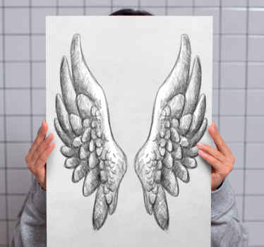 Cuadro moderno Alas dibujadas a mano - TenVinilo