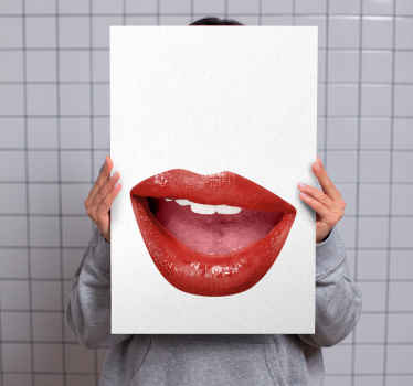 Wandbilder modern Realistische rote lippen - TenStickers