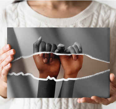 Cuadro en arte Manos tocándose - TenVinilo