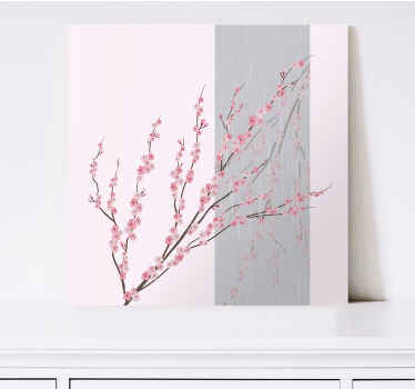 审美色彩开花帆布艺术版画 - TenStickers