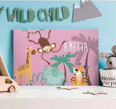 Cuadro infantil Jungla infantil "boho" - TenVinilo