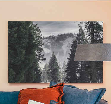Mountain green forest landscape canvas - TenStickers