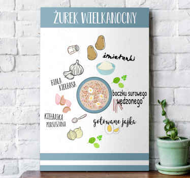 Obraz do kuchni "Żurek wielkanocny" - TenStickers