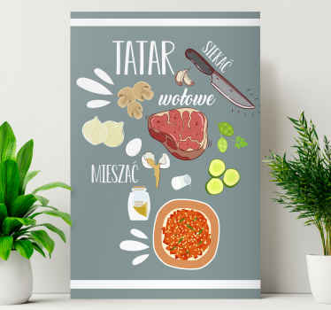 Obraz do kuchni Danie "tatarskie" - TenStickers