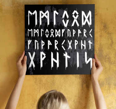 Leinwandbild skandinavisches Alphabet Vintage - TenStickers