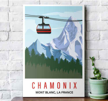 Tableau paysage Chamonix vintage - TenStickers