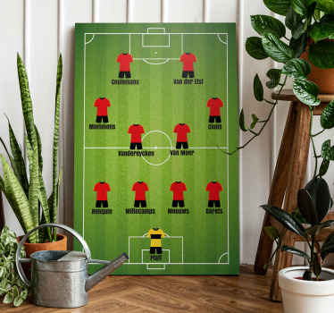 Canvas schilderij EK voetbal 1980 België - TenStickers