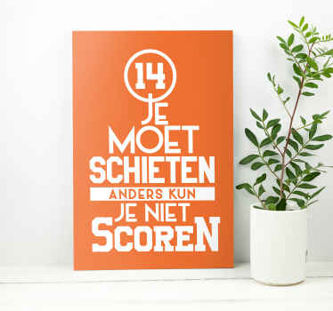 Canvas schilderij uitspraken Johan Cruijff - TenStickers