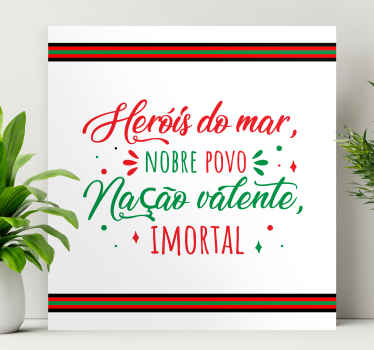 Tela de frases do hino portugal - TenStickers
