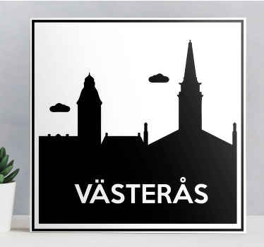 Skyline "vasteras" city canvastavlor - Tenstickers
