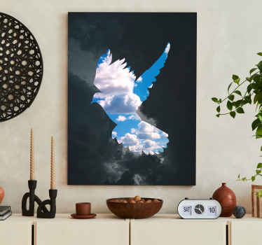 Canvas schilderij kunst duif - TenStickers