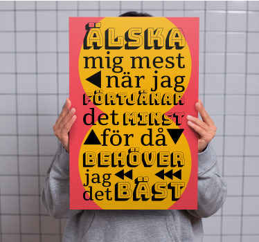 "Älska mig" citat canvas tavla - Tenstickers