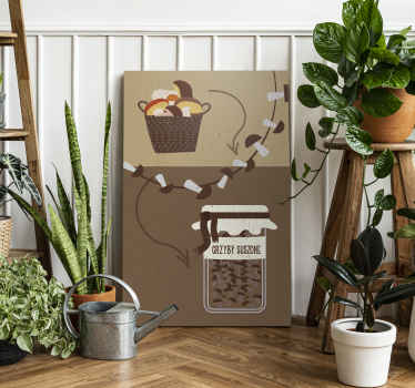 Obrazy z motywem roślinnym Suszone grzyby - TenStickers