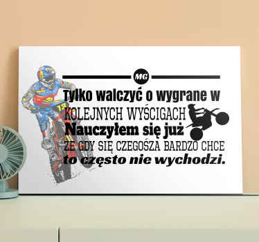 Obraz sport Cytat żużlowy - TenStickers
