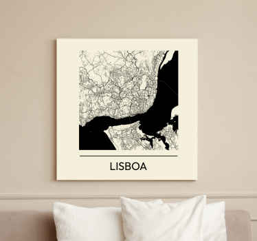 Quartos de cidades Mapa de lisboa - TenStickers