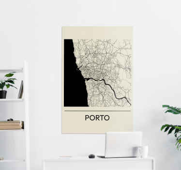 Quartos de cidades Mapa do porto - TenStickers
