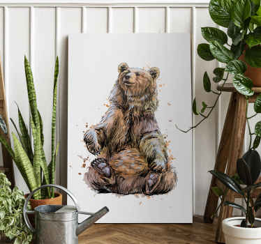 Obraz zwierzęta Brązowy niedźwiedź - TenStickers