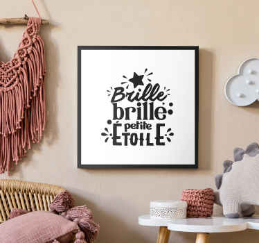 Tableau chambre bébé brille brille petite étoile - TenStickers