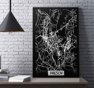 Obraz na stenu mapa Prešov - Tenstickers
