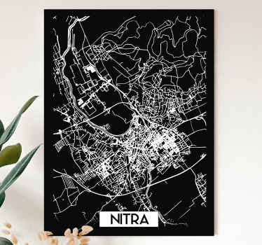 Obraz Nitra na stenu s mapou - Tenstickers
