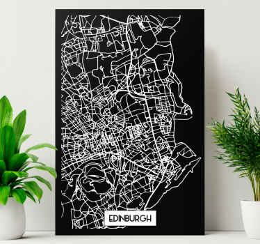 Edinburgh Topographic Map city canvas prints - TenStickers