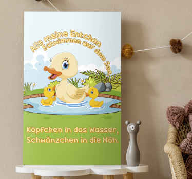 Leinwandbild Kinderzimmer Alle meine Entchen - TenStickers