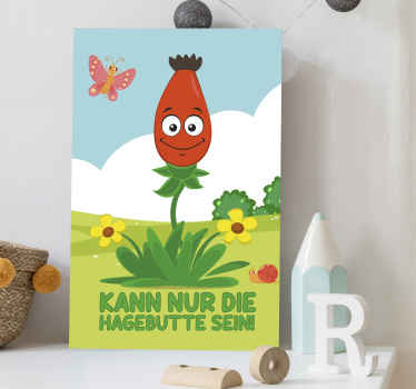 Leinwandbild Lustige Hagebuttenpflanze - TenStickers