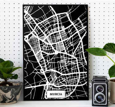 Cuadro ciudades Mapa topográfico Murcia - TenVinilo