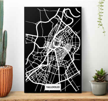 Cuadro de ciudades Mapa topográfico Valladolid - TenVinilo