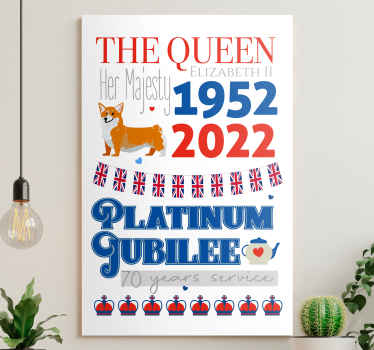 Platinum Jubilee Art city canvas prints - TenStickers