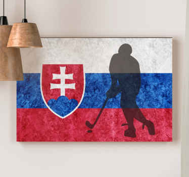Obraz Slovenská vlajka hokej - Tenstickers
