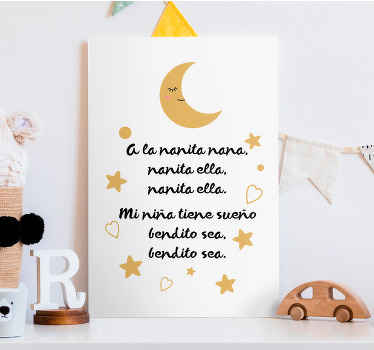 Pintura habitación bebé A la nanita, nana - TenVinilo