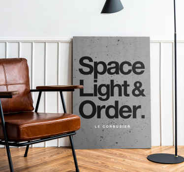 Wandbilder Sprüche Space, Light & Order - TenStickers