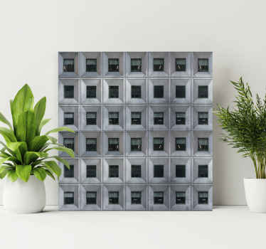 Brutalistisk arkitektur 3d lærredsprint - TenStickers