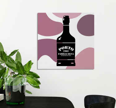 Quadro personalizável vinho do porto com nome e ano - TenStickers